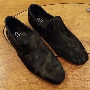 Aquatalia Revy womans Haircalf Camouflage Loafer